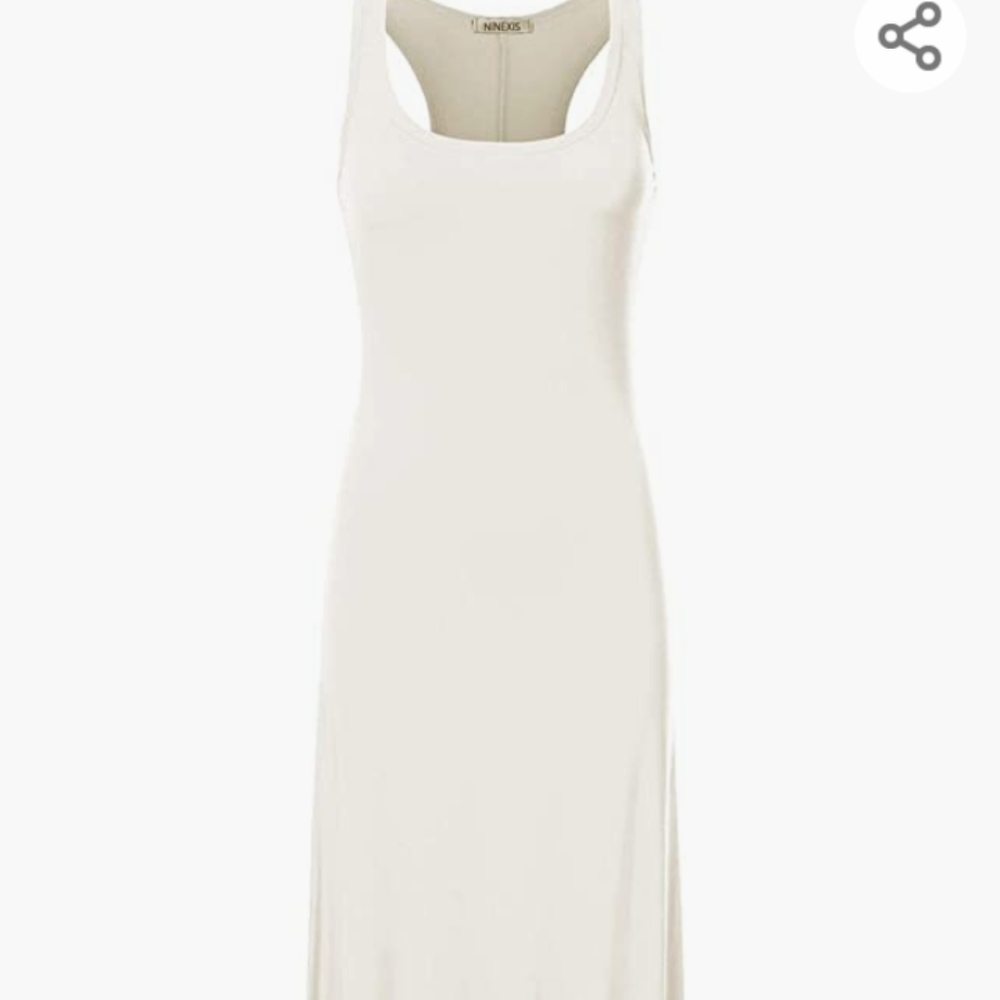 White Racerback Summer Dress